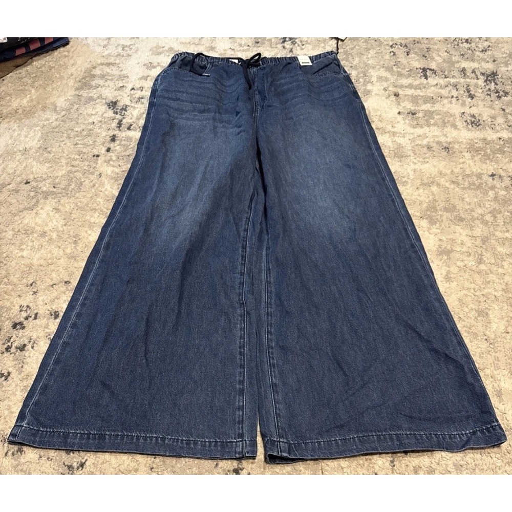 Judy Blue Womens Sz 13 / 31 Jeans Drawstring Waist Pull On Wide Leg New